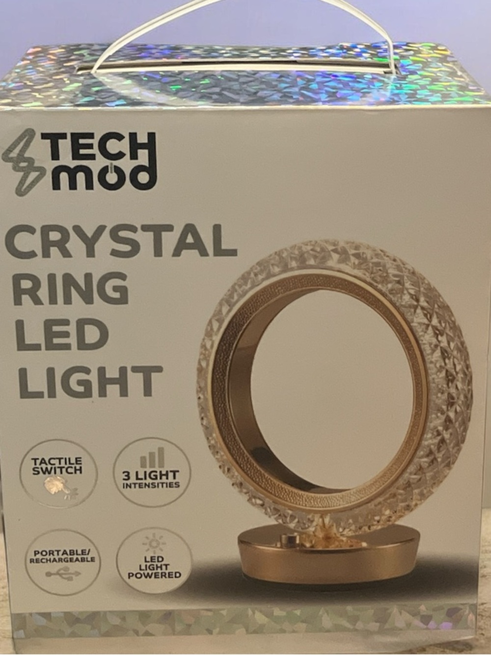 Crystal Ring LED Accent Lamp - Rose Gold - Picture 2 of 2
